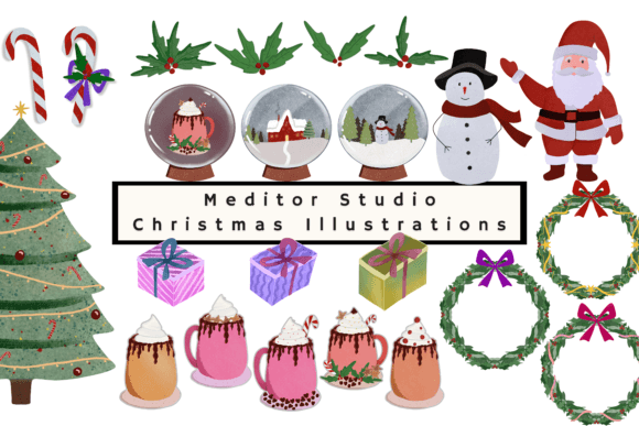 Christmas Clipart PNG: Modern Illustrations for Content Publishing