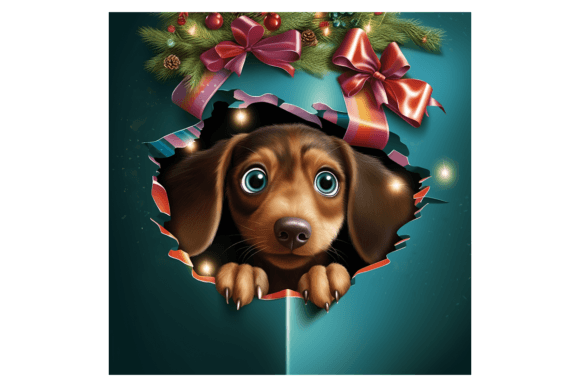 Christmas Dacshund Broken Wall 4: A Designer's Review of Seasonal Illustrations