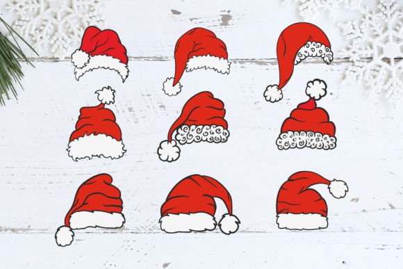 Christmas Hat Bundle SVG File Cricut for Illustrations