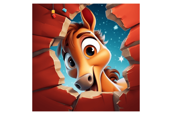 Christmas Horse Broken Wall 4: A Designer's Review of Festive Illustrations