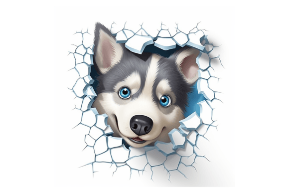 Christmas Husky Broken Wall Review for Illustrations