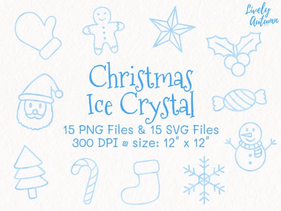 Christmas Ice Crystal Clipart PNG, SVG for Modern Illustrations