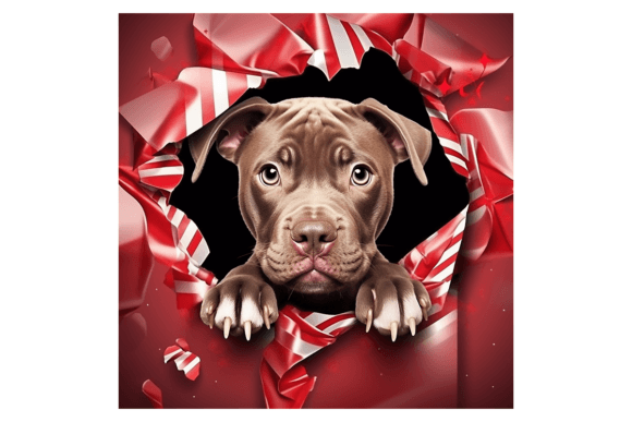 Christmas Pit Bull Broken Wall 2: Seasonal Illustrations for Publishers