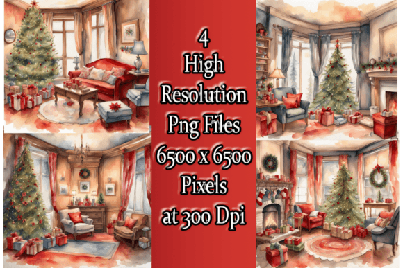 Christmas Room Prints, Set of 4 Review