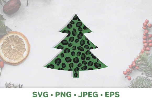 Christmas Tree Made of Leopard Pattern Illustrations Review