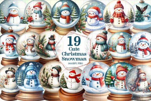 Cute Christmas Snowman Clipart PNG Review