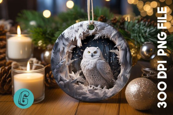 Cute Owl Christmas Ornament PNG 05: A Designer's Review for Brand Identity and Illustrations