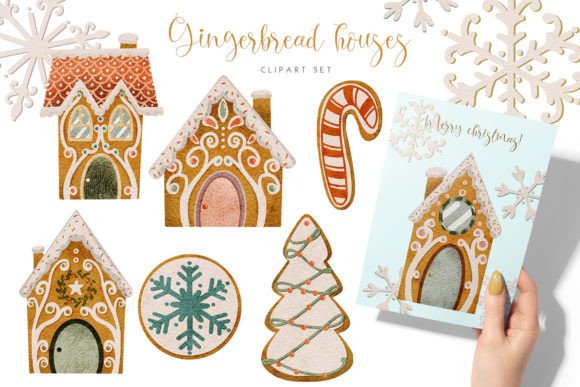 Gingerbread Clipart Cozy Christmas Png for Illustrations