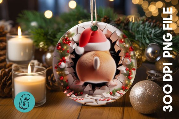 Guinea Pig Christmas Ornament Back 15: A Review for Modern Illustrations