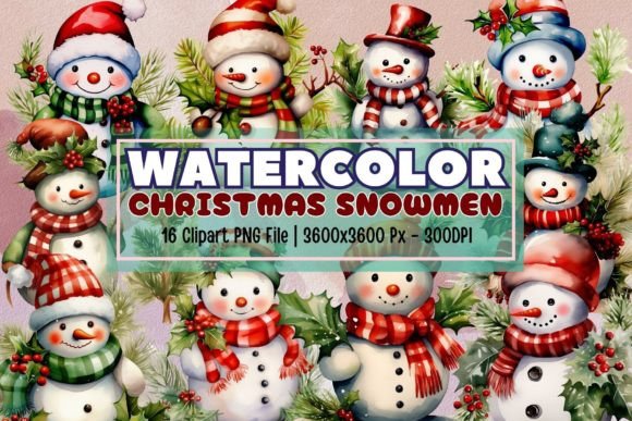 Watercolor Christmas Snowmen Bundle Review