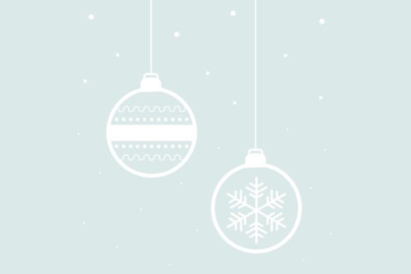 White Christmas Balls with Snow Vector Review