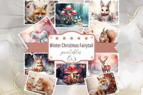 Winter Christmas Fairytail Digital Paper: Premium Illustrations for Sellers